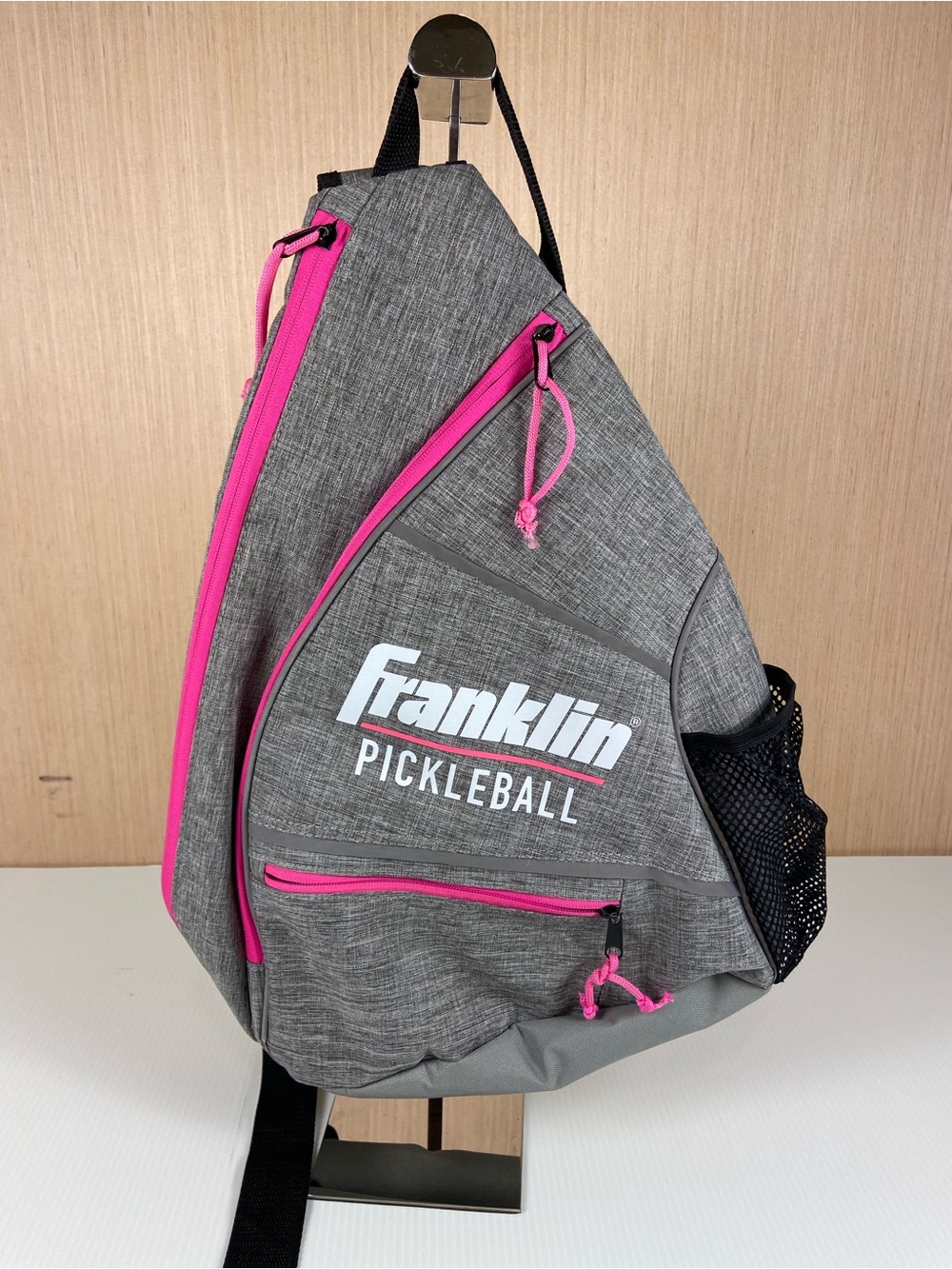 Franklin Pickleball Sling Backpack Gray Pink Paddle Gear Bag